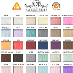 Single Piece -Taupe FR Sheer Prefabricated Ceiling Drape Panel - Choose Length and Drop!