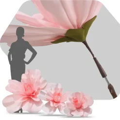 Single Pink Jumbo Flower Branch by ModTree™ - Interchangeable Branches for Large Event Trees! - Non-Wrinkle EVA Foam
