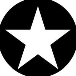 Single Star - Stock Gobo for Gobo Light Projectors - Choose your size!