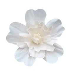 Single White Jumbo Flower Branch by ModTree™ - Interchangeable Branches for Large Event Trees! - Non-Wrinkle EVA Foam