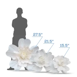 Single White Jumbo Flower Branch by ModTree™ - Interchangeable Branches for Large Event Trees! - Non-Wrinkle EVA Foam