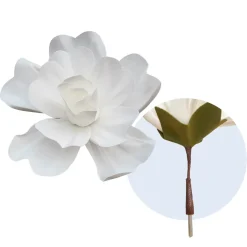 Single White Jumbo Flower Branch by ModTree™ - Interchangeable Branches for Large Event Trees! - Non-Wrinkle EVA Foam
