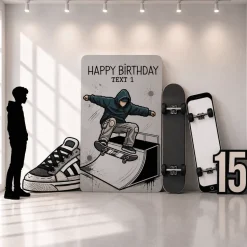 Skateboard Culture Foam Core Birthday Backdrop Kit by PopScene™