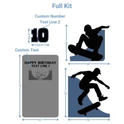 Skate Park Foam Core Birthday Backdrop Kit by PopScene™