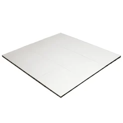 Slate White Snaplock Dance Floor Set - Easy Assembly, Portable with Edging & Transport Cart! - 12