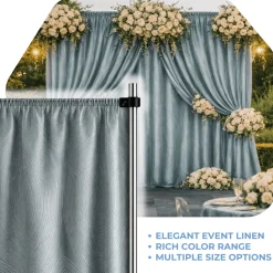Slate Sombra Curtain Panel w/ 4" Rod Pocket - 110" Wide - Many Size Options