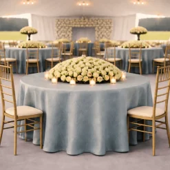 Slate Sombra Jacquard Tablecloth - Multiple Size Options