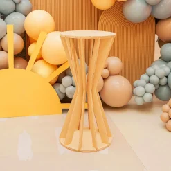 Slatted Plinth Pedestal - Torus Collection - Style E