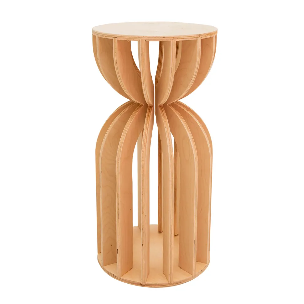 Slatted Plinth Pedestal - Torus Collection - Style A