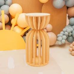 Slatted Plinth Pedestal - Torus Collection - Style A