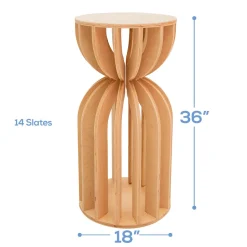 Slatted Plinth Pedestal - Torus Collection - Style A