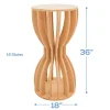Slatted Plinth Pedestal - Torus Collection - Style C