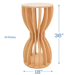Slatted Plinth Pedestal - Torus Collection - Style C
