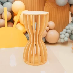 Slatted Plinth Pedestal - Torus Collection - Style C