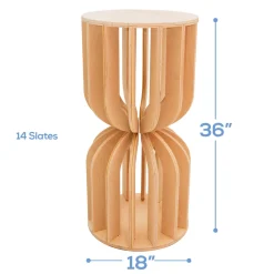 Slatted Plinth Pedestal - Torus Collection - Style D