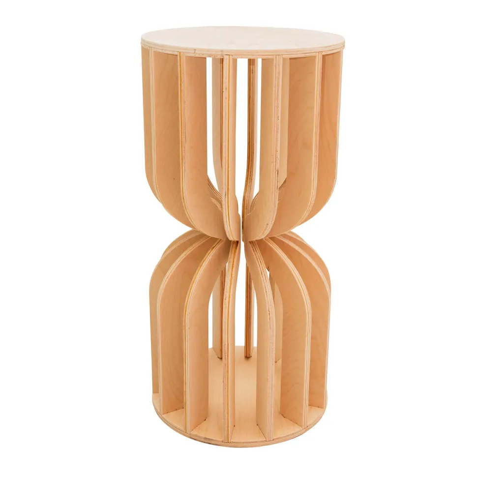 Slatted Plinth Pedestal - Torus Collection - Style D