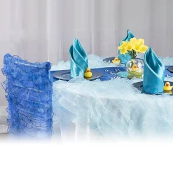 Sleek Satin Napkin 20"x20" - Aqua Blue