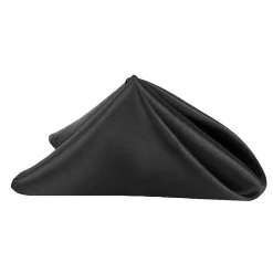 Sleek Satin Napkin 20"x20" - Black