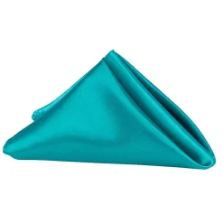 Sleek Satin Napkin 20"x20" - Dark Turquoise