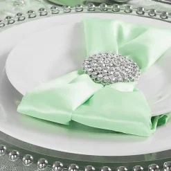 Sleek Satin Napkin 20"x20" - Mint Green