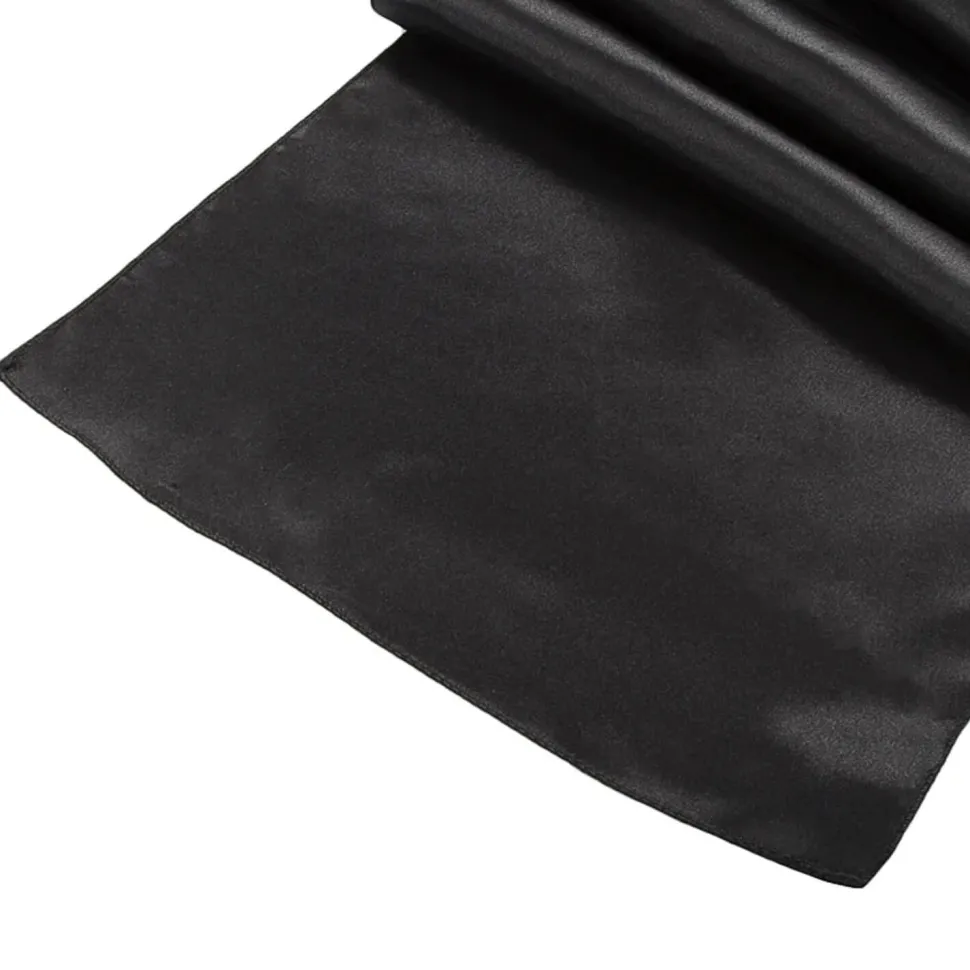 Sleek Satin Runner 14" x 108" - Black