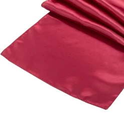 Sleek Satin Runner 14" x 108" - Burgundy