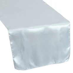 Sleek Satin Runner 14" x 108" - Dusty Blue