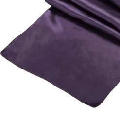 Sleek Satin Runner 14" x 108" - Eggplant/Plum