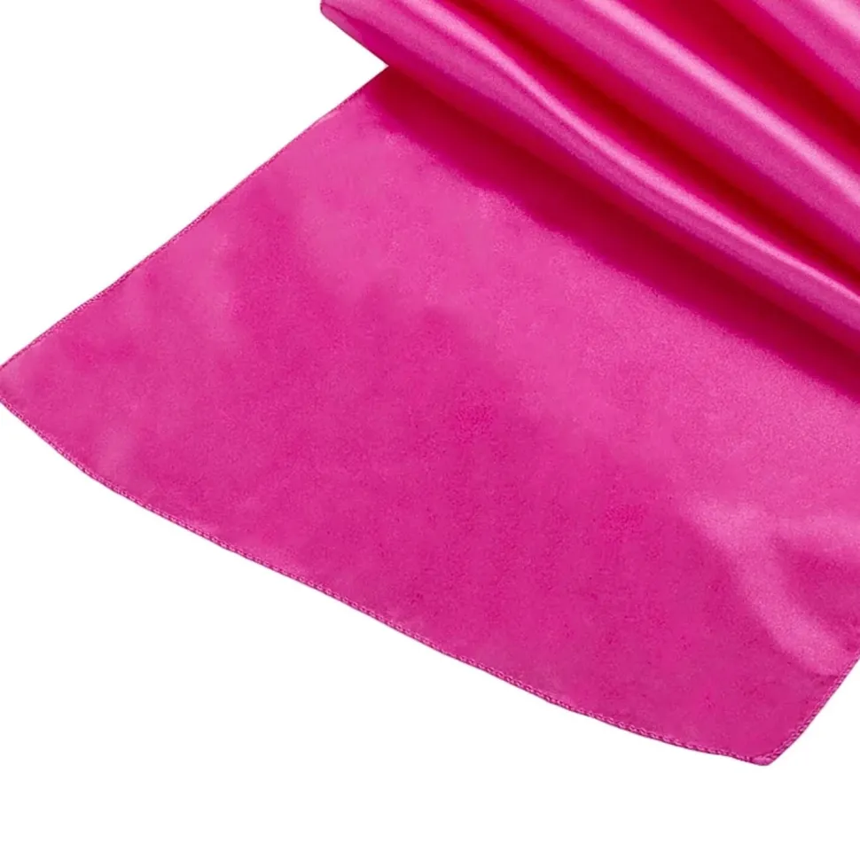 Sleek Satin Runner 14" x 108" - Fuchsia