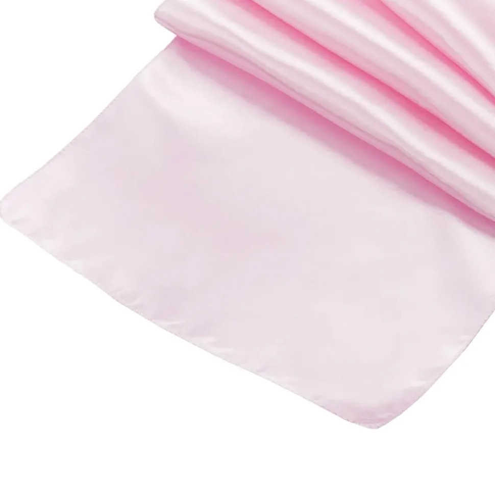 Sleek Satin Runner 14" x 108" - Medium Pink