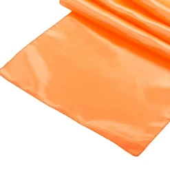 Sleek Satin Runner 14" x 108" - Orange
