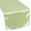 Sleek Satin Runner 14" x 108" - Sage Green