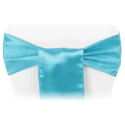 Sleek Satin Sash 6" x 108" - Aqua Blue