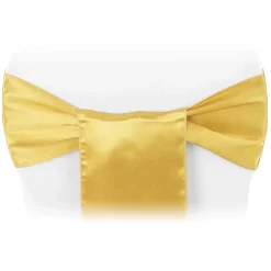 Sleek Satin Sash 6" x 108" - Bright Gold