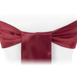 Sleek Satin Sash 6" x 108" - Burgundy