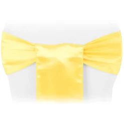 Sleek Satin Sash 6" x 108" - Canary Yellow (Bright Yellow)