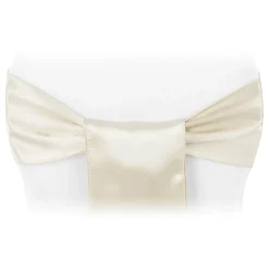 Sleek Satin Sash 6" x 108" - Champagne