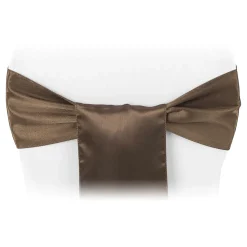 Sleek Satin Sash 6" x 108" - Chocolate Brown