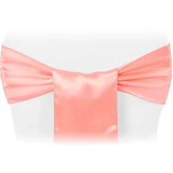 Sleek Satin Sash 6" x 108" - Coral