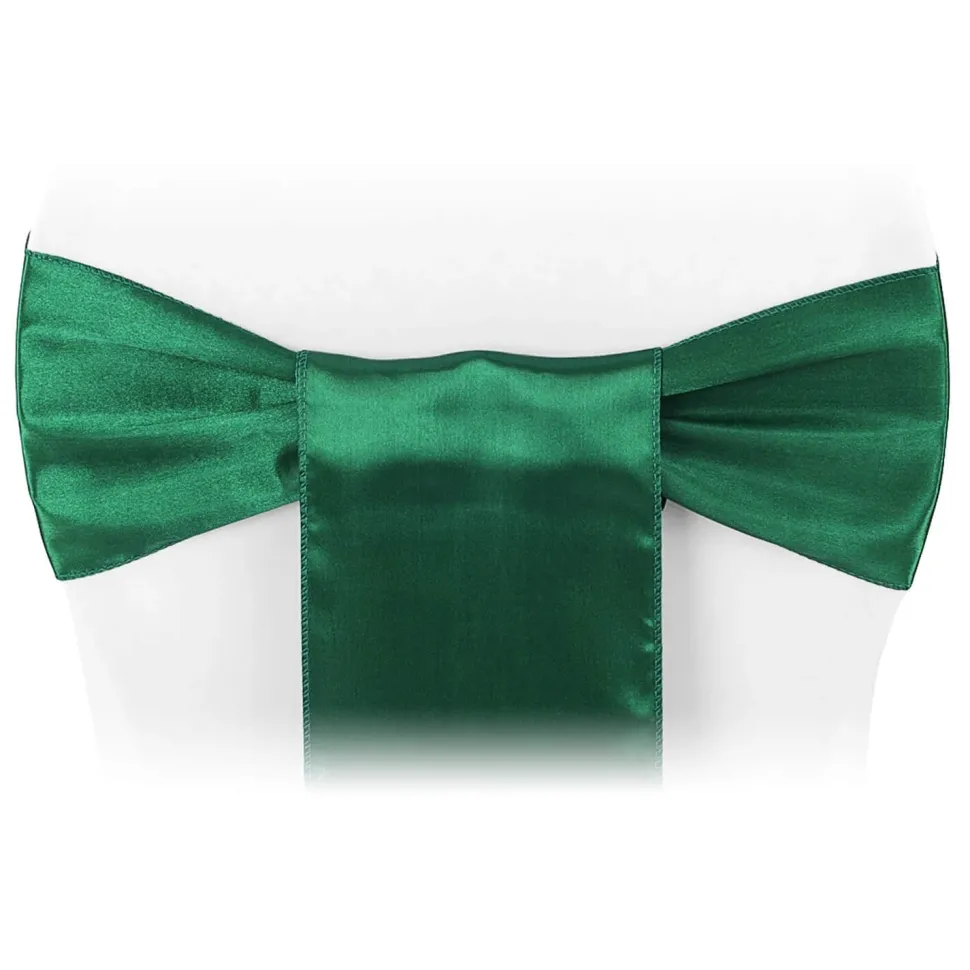 Sleek Satin Sash 6" x 108" - Emerald Green