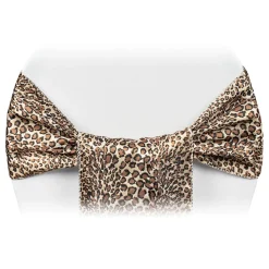 Sleek Satin Sash 6" x 108" - Leopard