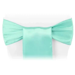 Sleek Satin Sash 6" x 108" - Light Turquoise