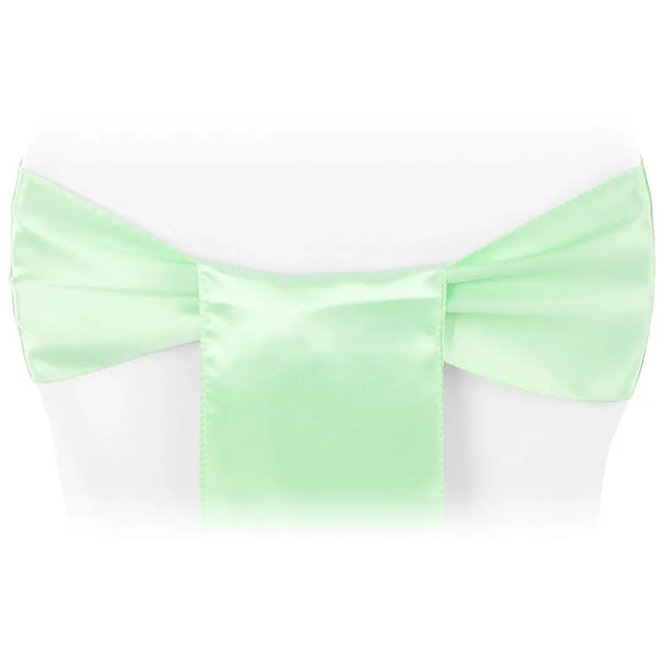 Sleek Satin Sash 6" x 108" - Mint Green