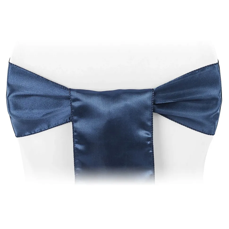 Sleek Satin Sash 6" x 108" - Navy Blue
