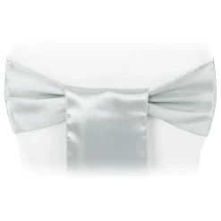 Sleek Satin Sash 6" x 108" - Silver