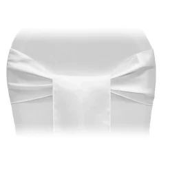 Sleek Satin Sash 6" x 108" - White