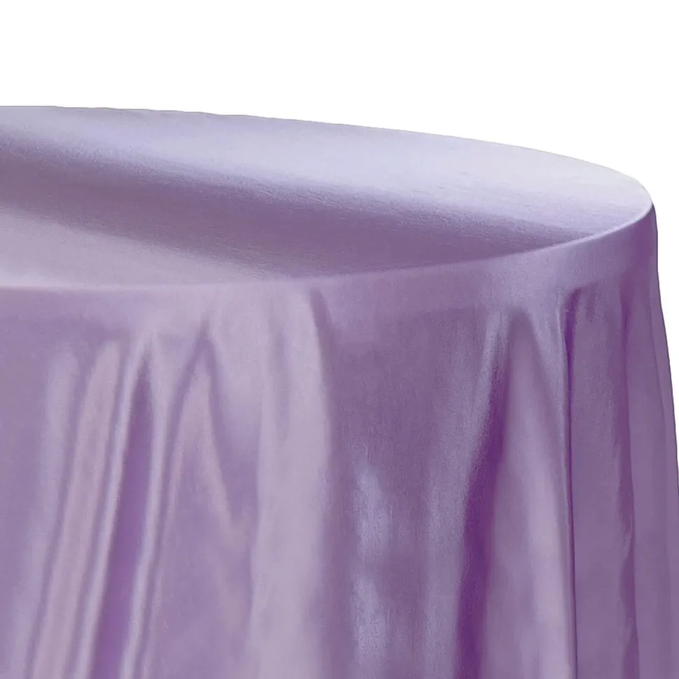 Sleek Satin Tablecloth 108" Round - Victorian Lilac/Wisteria