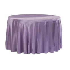 Sleek Satin Tablecloth 108" Round - Victorian Lilac/Wisteria