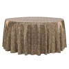 Sleek Satin Tablecloth 120" Round - Leopard Design