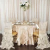 Sleek Satin Tablecloth 108" Round - Champagne
